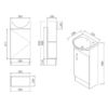 OSLK410 Compact Semi-Recessed Freestanding Vanity - 410x290x880mm