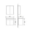 OSWD60-33 Compact Wall Hung Vanity - 600x330x560mm