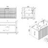 44 ECVIVO-750 Wooden Finish Wall Hung Vanity - 750x460mm