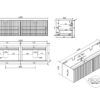 444 ECVIVO-1500 Wooden Finish Wall Hung Vanity Double Basins - 1500x460mm