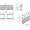 444 ECVIVO-1200 Wooden Finish Wall Hung Vanity - 1200x460mm
