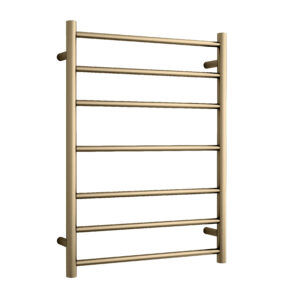 Brushed Brass Heated Towel Rack