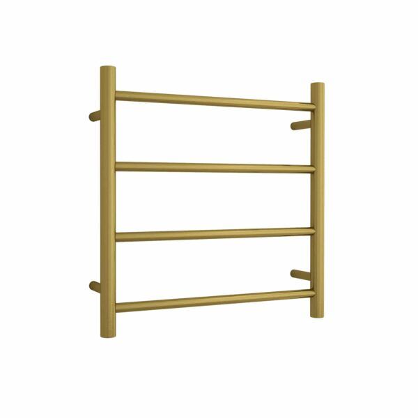 Thermogroup 240Volt Straight Brushed Gold Heated Towel Rail Round SR25MBG 550mm