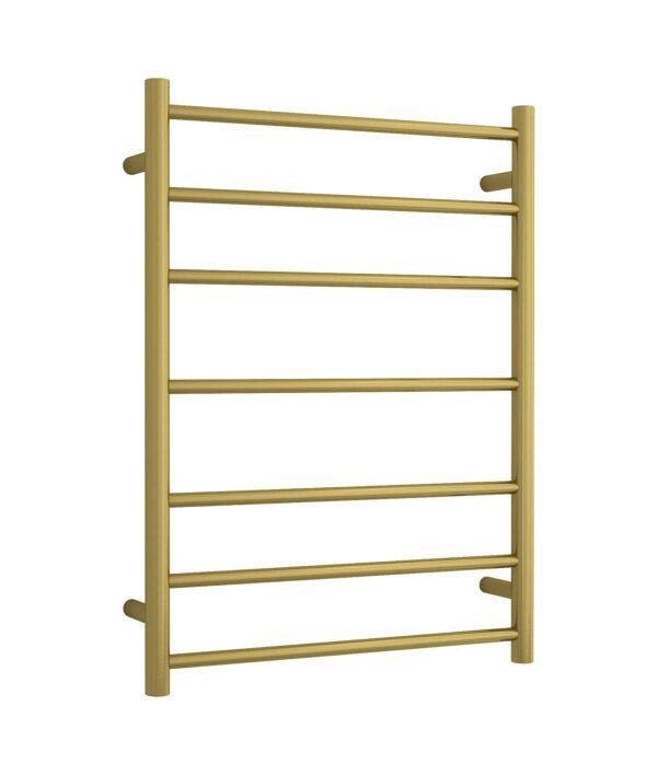 Thermogroup 240Volt Straight Brushed Gold Heated Towel Rail Round SR44MBG 600mm