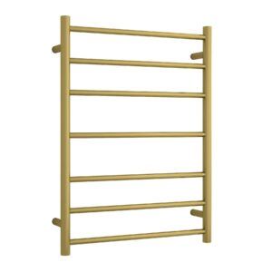 Brushed Gold Heated Towel Rack