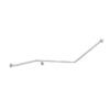 BR1100.9070L Johnson Suisse CARE 140° Corner Grab Rail 1365x1030x450mm Left/Right Hand