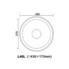 L45L spec OSL45L Drop in/Undermount Sink