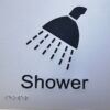 SHOWER ECTPSIGN Braille Signs