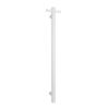 SW Thermogroup 12V Vertical Bar Satin White Heated Towel Rail Round VS900HSW 900mm