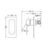 004 NR 3013-11T-CH Chrome Shower Mixer