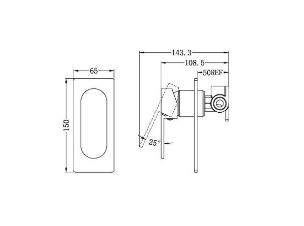 NR 3013-11T-CH Chrome Shower Mixer