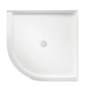 1 JS Flinders Curved Polymarble Shower Base - Centre /Rear Outlet (Australian Made)