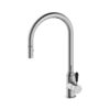 10803 NRO69210803CH Chrome Pull Out Sink Mixer With Vegie Spray Function With Black Porcelain Lever