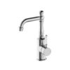 111 NRO69210101CH Chrome Basin Mixer with White Porcelain Lever