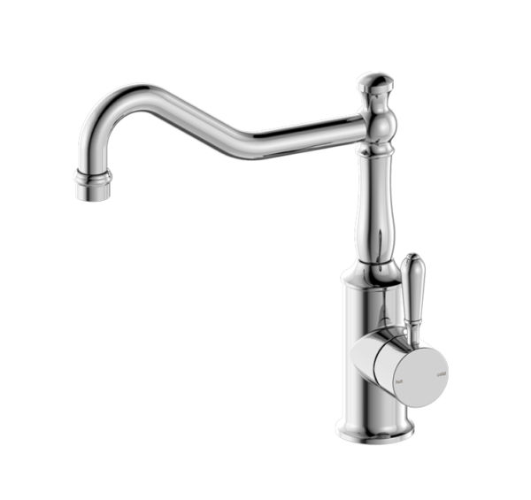 NRO69210702CH Chrome Kitchen Mixer Hook Spout With Metal Lever