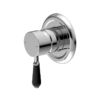 NRO69210903CH Chrome Shower Mixer with Black Porcelain Lever