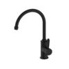 222 NRO69210602MB Black Kitchen Mixer Goosneck Spout With Metal Lever