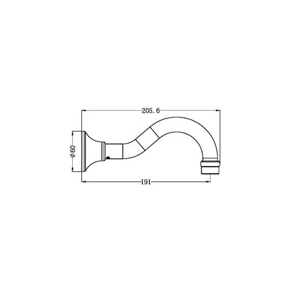 NRO692103CH Chrome Basin/Bath Spout Only