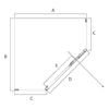 222 Diamond Shower Screen - 900x900 / 1000x1000mm