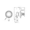 222 NRO69210901AB Aged Brass Shower Mixer with White Porcelain Lever