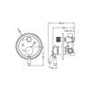 NRO692109A01CH Chrome Shower Mixer with Divertor With White Porcelain Lever
