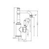222 NRO69210102CH Chrome Basin Mixer with Metal Lever