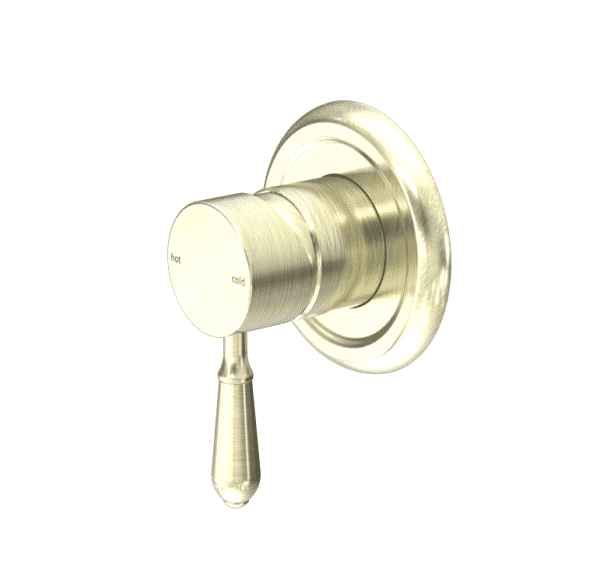 NRO69210902AB Aged Brass Shower Mixer With Metal Lever