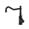 333-3 NRO69210701MB Black Kitchen Mixer Hook Spout With White Porcelain Lever