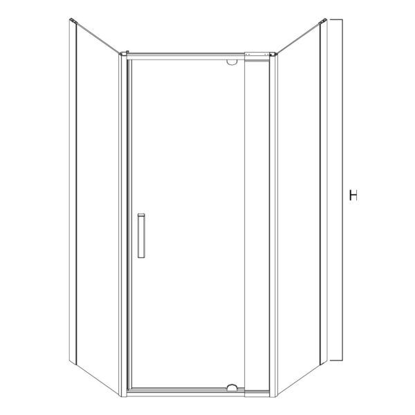Diamond Shower Screen - 900x900 / 1000x1000mm