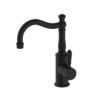 NRO69210202MB Black Basin Mixer Hook Spout With Metal Lever