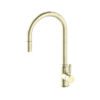 444 NRO69210802AB Aged Brass Pull Out Sink Mixer With Vegie Spray Function With Metal Lever