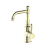444 NRO69210102AB Aged Brass Basin Mixer with Metal Lever