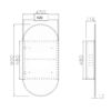 4590 SG-4590MW/MB Shaving Cabinet 450x900mm