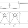 EC110GB 2x28L Double Bowls Kitchen Sink 1100x450mm
