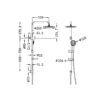NR232105c-pdf NRO23210 Chrome Round Multi Function Shower Rail