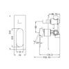 NRO01311ACH-1 NR 3013-11A-CH Chrome Shower Mixer with Divertor