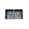 EC7645GB Gun Metal Undermount Double Sink 760x450x200mm