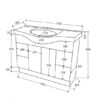 120EKW 1 FZ-Antonio-1200 with Solid Doors Freestanding Vanity - 1200mm