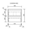 600 AU04 Wall Hung Vanity - 600mm