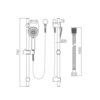7350 spec EC7352 BK Black Shower Rail