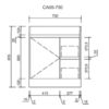 750-1 AU05 Freestanding Vanity - 750mm