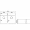 EC8051 Top Mounted Sink With Tap Hole 806x514x228mm