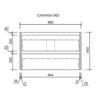 900 AU04 Wall Hung Vanity - 900mm