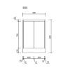 AU03-600 Gloss White Freestanding Vanity - 600x460mm