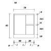 au0750 Right spec AU03-750 Gloss White Freestanding Vanity 750x460mm