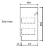 AU10-END VIEW AU10 Freestanding Vanity - 1500mm
