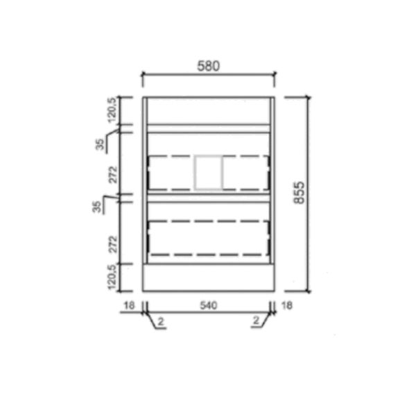 AU15 Freestanding Vanity - 600mm