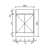 AU21-600 AU21 Compact Freestanding Vanity - 600x360mm