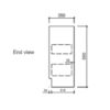 AU21-END VIEW AU21 Compact Freestanding Vanity - 600x360mm