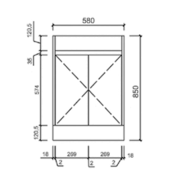 AU22 Compact Freestanding Vanity - 600x360mm